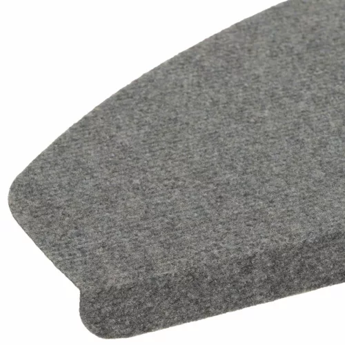  Öntapadós lépcsőszőnyegek Félkör 15 pcs Szürke 80 x 28 x 3,5 cm