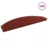  Öntapadós lépcsőszőnyegek Félkör 15 pcs Piros 80 x 28 x 3,5 cm