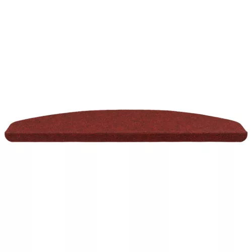  Öntapadós lépcsőszőnyegek Félkör 15 pcs Piros 80 x 28 x 3,5 cm