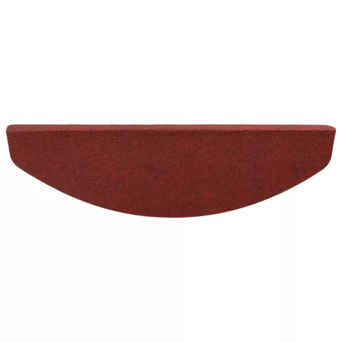  Öntapadós lépcsőszőnyegek Félkör 15 pcs Piros 80 x 28 x 3,5 cm