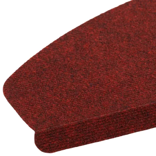  Öntapadós lépcsőszőnyegek Félkör 15 pcs Piros 80 x 28 x 3,5 cm