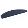  Öntapadós lépcsőszőnyegek Félkör 15 pcs Kék 80 x 28 x 3,5 cm