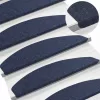  Öntapadós lépcsőszőnyegek Félkör 15 pcs Kék 80 x 28 x 3,5 cm