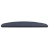  Öntapadós lépcsőszőnyegek Félkör 15 pcs Kék 80 x 28 x 3,5 cm