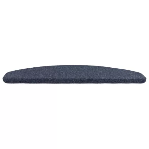  Öntapadós lépcsőszőnyegek Félkör 15 pcs Kék 80 x 28 x 3,5 cm