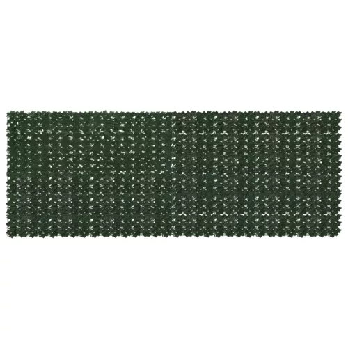  Erkély képernyő levelekkel Sötétzöld 400 x 150 cm