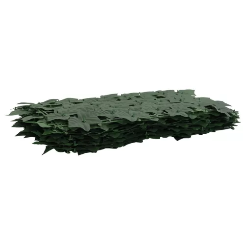  Erkély képernyő levelekkel Sötétzöld 400 x 150 cm
