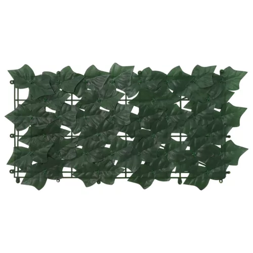  Erkély képernyő levelekkel Sötétzöld 400 x 150 cm