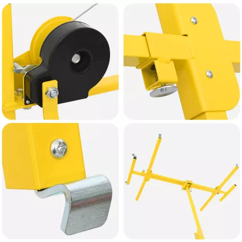  Gipszkartonemelő Sárga 300 x 107 x 330 cm Acél