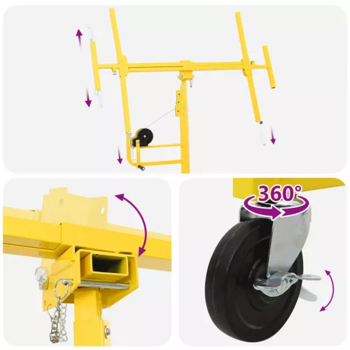  Gipszkartonemelő Sárga 300 x 107 x 330 cm Acél