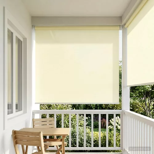  Roletta UV védelemmel Krémszínű 160 x 140 cm Poliészter