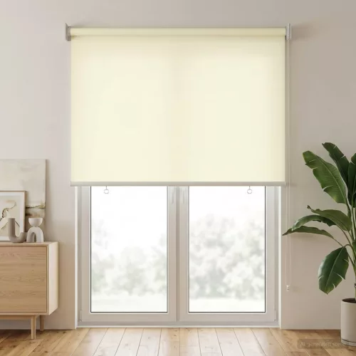  Roletta UV védelemmel Krémszínű 60 x 230 cm Poliészter