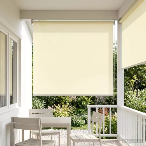  Roletta UV védelemmel Krémszínű 140 x 230 cm Poliészter