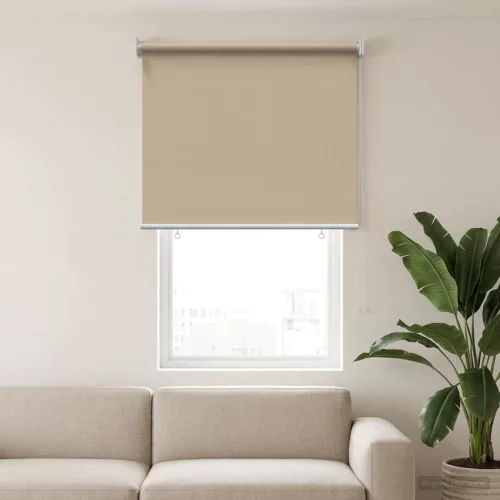  Roletta UV védelemmel Bézs 60 x 140 cm Poliészter
