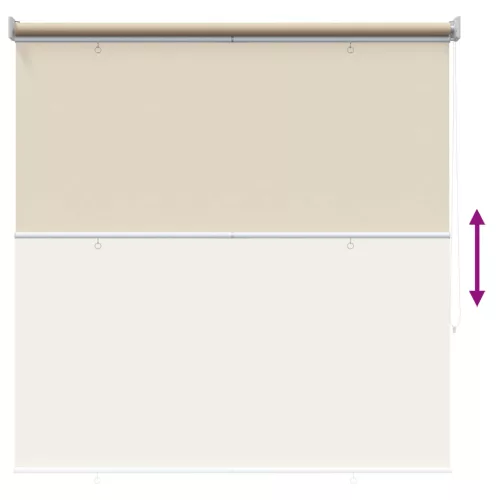  Roletta UV védelemmel Bézs 140 x 140 cm Poliészter