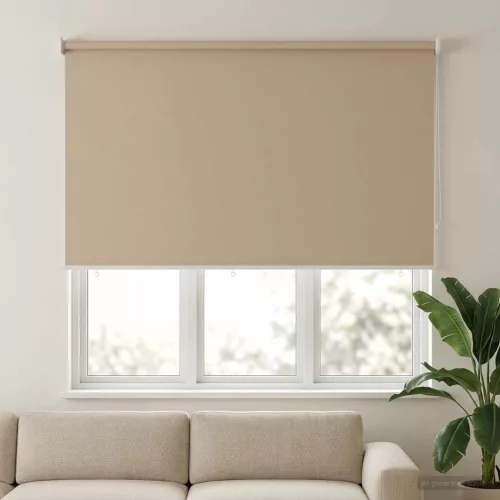  Roletta UV védelemmel Bézs 180 x 140 cm Poliészter