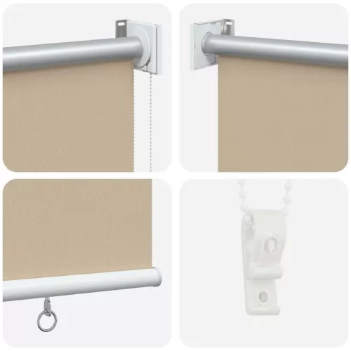  Roletta UV védelemmel Bézs 200 x 140 cm Poliészter