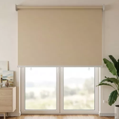  Roletta UV védelemmel Bézs 80 x 230 cm Poliészter