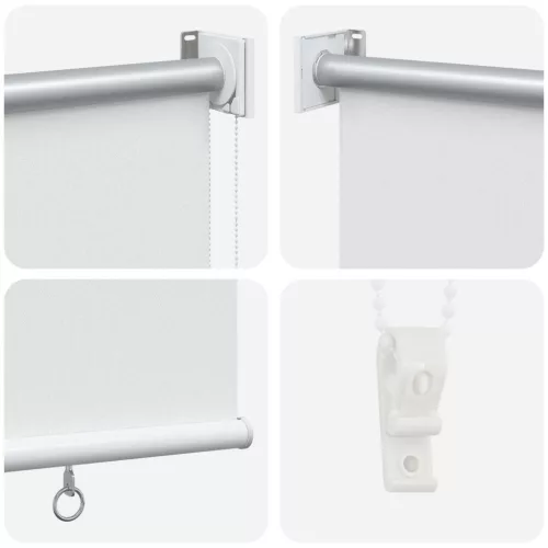  Roletta UV védelemmel Fehér 140 x 140 cm Poliészter