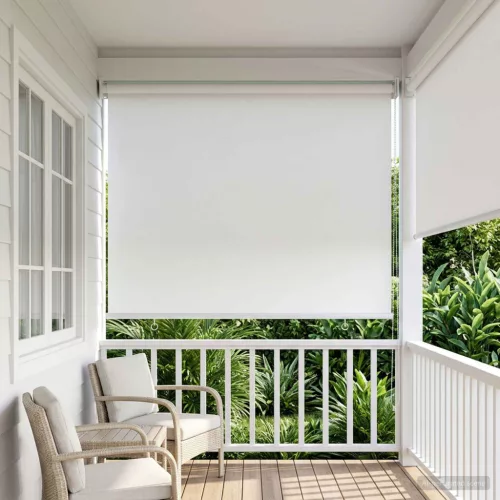  Roletta UV védelemmel Fehér 80 x 230 cm Poliészter