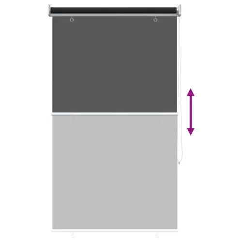  Roletta UV védelemmel Fekete 60 x 140 cm Poliészter