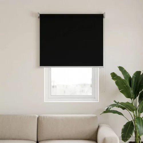  Roletta UV védelemmel Fekete 100 x 140 cm Poliészter
