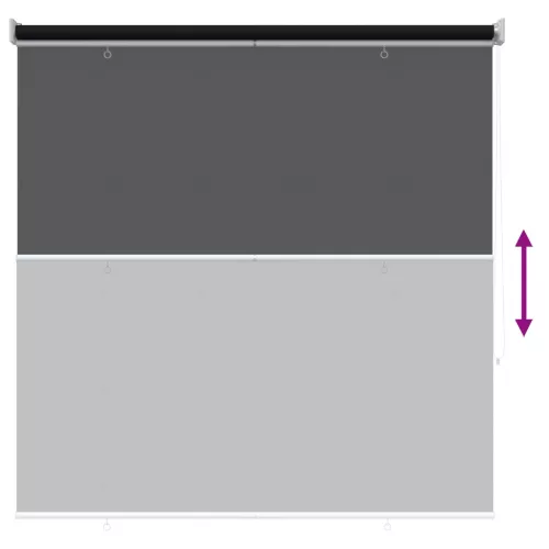  Roletta UV védelemmel Fekete 140 x 140 cm Poliészter