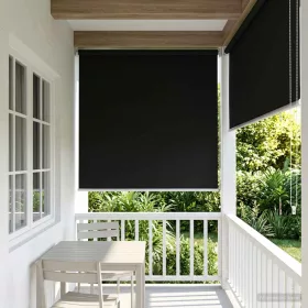  Roletta UV védelemmel Fekete 60 x 230 cm Poliészter