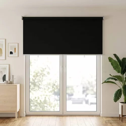  Roletta UV védelemmel Fekete 100 x 230 cm Poliészter