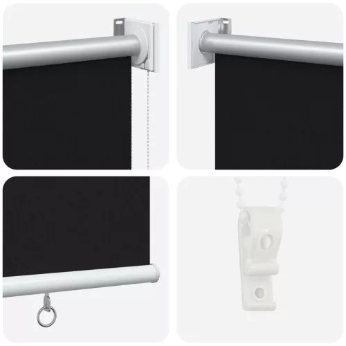  Roletta UV védelemmel Fekete 100 x 230 cm Poliészter