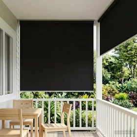  Roletta UV védelemmel Fekete 180 x 230 cm Poliészter