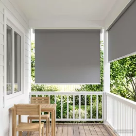    Roletta UV védelemmel Világosszürke 60 x 140 cm Poliészter
