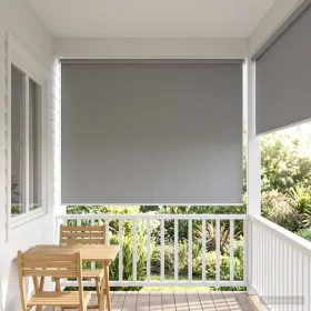    Roletta UV védelemmel Világosszürke 200 x 140 cm Poliészter