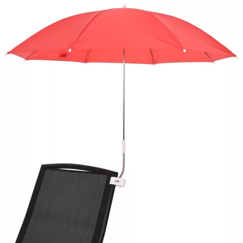  Csipeszes napernyő 2 pcs Tűz téglavörös Ø 105 x 86 cm