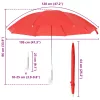  Csipeszes napernyő 2 pcs Tűz téglavörös Ø 105 x 86 cm