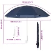  Csipeszes napernyő 2 pcs Sötétkék Ø 105 x 86 cm 170T poliészter