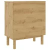  Fiókos szekrény OTTA Fekete 76,5 x 39,5 x 90 cm Tömör Fenyőfa