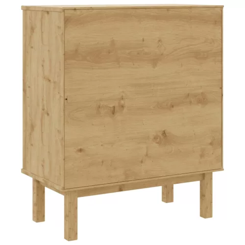  Fiókos szekrény OTTA Fekete 76,5 x 39,5 x 90 cm Tömör Fenyőfa