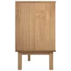  Fiókos szekrény OTTA Fekete 111 x 43 x 73,5 cm Tömör Fenyőfa