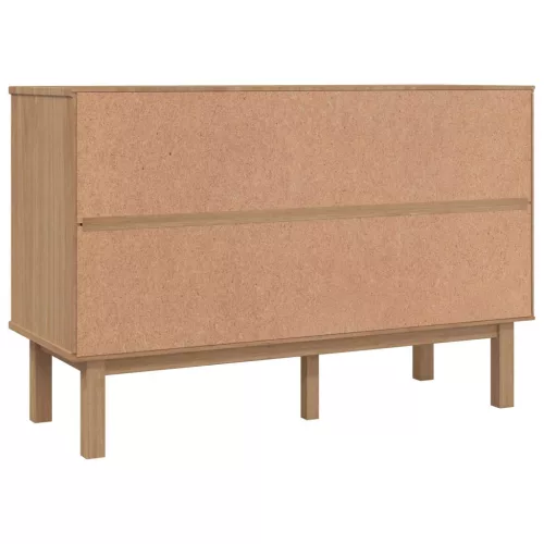  Fiókos szekrény OTTA Fekete 111 x 43 x 73,5 cm Tömör Fenyőfa
