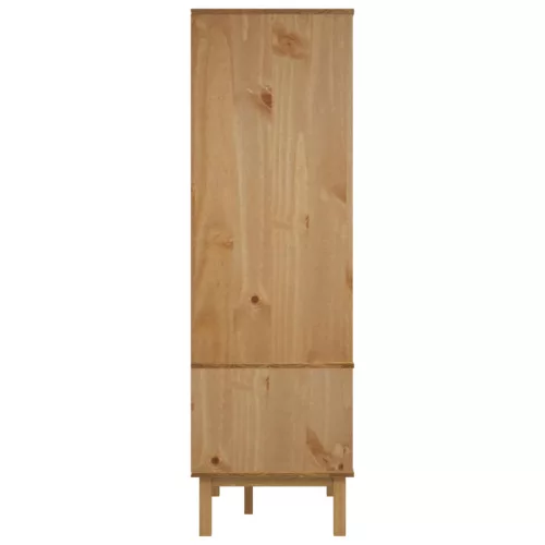  Ruhásszekrény OTTA Fekete 76,5 x 53 x 172 cm Tömör Fenyőfa