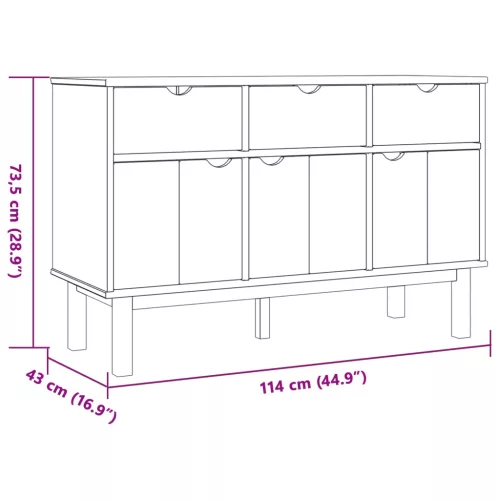  Széf OTTA Barna és Fekete 114 x 43 x 73,5 cm