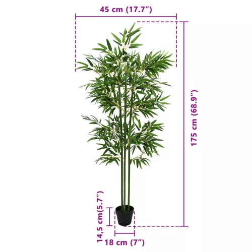  Műbambusz fa 2 pcs Zöld 45 x 18 x 175 cm Szövet és Bambusz
