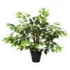  Mű Ficus Növény Zöld 73 x 16 x 60 cm Szövet és fa