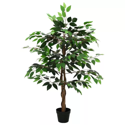  Mű Ficus Növény Zöld 90 x 16 x 110 cm Szövet és fa