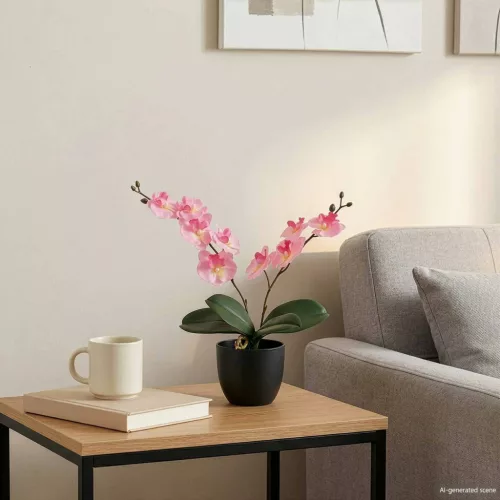  Mesterséges Orchidea Növény Rózsaszín 36 x 10 x 30 cm