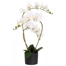    Mesterséges orchidea növény cserépben Fehér 45 x 15 x 65 cm