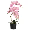  Mesterséges orchidea növény cserépben Rózsaszín 45 x 15 x 65 cm