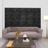  Fali panelek 12 pcs Gyémánt Fekete 50 x 50 cm XPS Hab