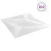  Fali panelek Csillag 12 pcs Fehér Csillag 50 x 50 cm XPS Hab
